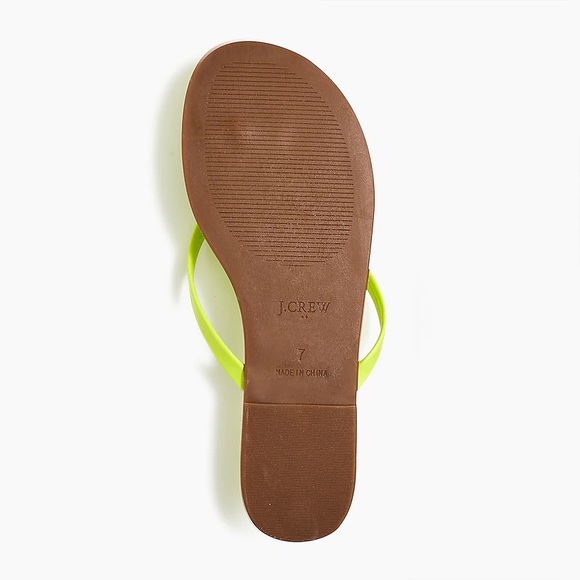 J. CREW Easy Summer Flip-Flops Citrine Padded Foot Bed Thong Sandals - Picture 4 of 6